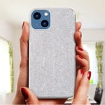 COQUE PAILLETTE EN SILICONE SEMI RIGIDE POUR APPLE IPHONE 12 MINI GRIS SILVER