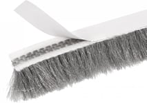 Joint Adhésif À Brosse Résistant Aux Intempéries (38/81 X 23/81 X 49 M), Bande De Brosse De Porte ¿ Pour Porte Coulissante, Fenêtre, Armoire, Gris