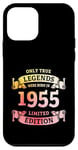 Coque pour iPhone 12 mini Les légendes sont nées en 1955 Vintage 70e anniversaire