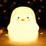 7 Colorful Penguin Baby Night Light Silicone Bedside Light  Bedroom