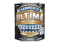 Hammerite Ultima Metal Paint Smooth Light Grey 750ml HMMUMSLG750