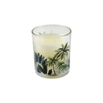 Homéa, Bougie Verrine Décorée Jardin d'Eden D7 x 8 cm Parfum Douceur Exotique