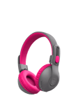 JLab JBuddies Studio 2 Wireless Bluetooth Children's Volume Limiting Over-Ear Headphones with Mic/Remote, Grey/Pink