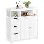 Armoire Meuble Rangement Salle de Bain Cuisine Toilette Chambre en Bois sur Pied