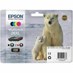 Genuine Original Epson 26XL T263640 Multipack Printer Ink Cartridges - No Box