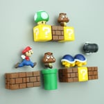 Klassinen 3D Super Mario Jääkaapin vahva magneettitikku 10kpl B