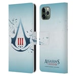 OFFICIAL ASSASSIN'S CREED III LOGOS LEATHER BOOK CASE FOR APPLE iPHONE PHONES