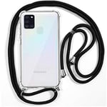 Cool Case for Samsung A217 Galaxy A21s Lanyard Black