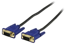 Câble VGA 1,8m  Male Male plaqué OR pour Ecran PC Moniteur TFT Vidéo Projecteur