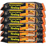 Flame Fast Instant Lighting Firelog Fireplace Fuel 2 Hour Burn Fire Log Pack 15