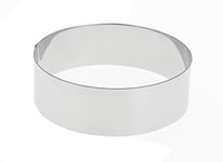 De Buyer - Cercle à entremets rond en inox - 10 x 4,5 cm - Fabriqué en France, Parfait pour Mousse, Entremets, Pâtisserie, Inox Durable qui Conserve sa Forme, Bonne Convection Thermique