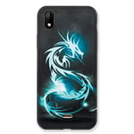 Coque pour Wiko Y61 Dragon Bleu