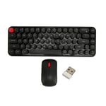 Wireless Keyboard Mouse Combo Mini Kannettava Retro Silent 2.4G Langaton 68 Keys Office Keyboard Mouse Set Musta