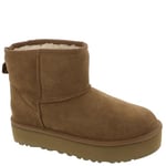 UGG Classic Mini Platform Fashion Boot, Chestnut, 12 UK