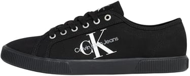 Calvin Klein Jeans Homme Baskets Vulcanisées Essential Vulc Chaussures, Noir (Triple Black), 44