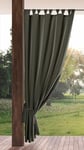 Eurofirany Garden Rideau Extérieur avec Onglet en Haut - 1 pc. Rideau Imperméable, Coupe-Vent, Fermeture Velcro, Rideau pour Pergola, Gazebo, Terrasse, Pavillon, 155x260 cm, Graphite