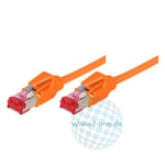 Tecline 71830A Câble patch cat6a Ethernet S/FTP PiMF EIA/TIA Classe EA Orange 30 m