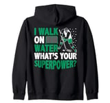 I Walk on Water Ice Hockey Lover Player Superpower Youth Zip Hoodie