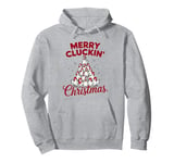 Merry Cluckin' Christmas Funny Chicken Lovers Farm Xmas Pullover Hoodie