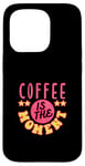 Coque pour iPhone 15 Pro Café en grains de caféine Lover Tasse à café Barista