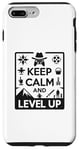 Coque pour iPhone 7 Plus/8 Plus Keep Calm and Level Up Gamer pour les joueurs amusants