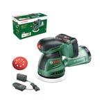 Bosch ponceuse excentrique sans fil EasyOrbit 18V-10 (ponçage de petites et moyennes surfaces en bois ou surfaces vernies ou peintes ; diamètre : 125 mm ; système 18V ; batterie 2,0 Ah et chargeur)