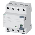 Siemens 5sv – interrupteur différentiel classe-a 4 pôles 40 A 300mA 70 mm