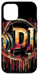 Coque pour iPhone 12/12 Pro DJ Tattoo Design avec des écouteurs pour les DJ et les