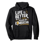 Kombucha Tea Kombucha Lover Glass Of Kombucha Pullover Hoodie