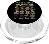 Frogs Of The World Love Frogs Herpetology Kids Boys Grenouille PopSockets PopGrip pour MagSafe