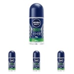 NIVEA MEN Déodorant bille Fresh Sensation (1 x 50 ml), Déodorant homme fraîcheur 72 h, Anti-transpirant parfumé longue durée à la formule INFINIFRESH unique (Lot de 4)