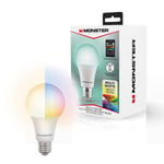 Ampoule LED Multicolore Monster - Culot A19/E27-12 Possibilités de Couleurs - Contrôle de la Luminosité - Télécommande incluse - Neuf