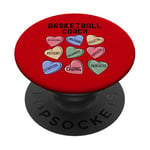 Tee-shirt humoristique pour entraîneur de basket-ball PopSockets PopGrip Adhésif