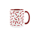 Chilli Pepper Mug - Live Life with a Little Spice - Tea/Coffee Ceramic Red Cup