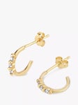 Dinny Hall Shuga White Sapphire Hoop Earrings, Gold