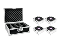 Set 4x AKKU IP Flat Light 1 chrome + Case