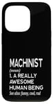 Coque pour iPhone 13 Pro Définition de machiniste amusante Magasin d'outils de machines-outils