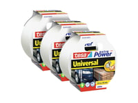 Tesa Extra Power Universal, Vit, Buntning, Fastsättning, Hantverk, Märkning, Reparation, Stärkande, Polyeten, Metall, Pvc, Trä, Slät, 25 M