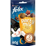 Felix Party Mix Original Friandises Poulet/Foie/Dinde pour Chat 60 g