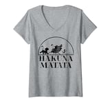 Womens Disney The Lion King Hakuna Matata Simple Text V-Neck T-Shirt