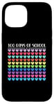 iPhone 15 Funny 100 Days Of School Teacher Kids Celebration Heart Case