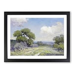 Morning In The Live Oaks By Julian Onderdonk Classic Painting Framed Wall Art Print, Ready to Hang Picture for Living Room Bedroom Home Office Décor, Black A3 (46 x 34 cm)