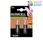 2 DURACELL AA RECHARGEABLE 2500mAh BATTERIES 1.2V HR6 NiMH 2BL MIGNON STILO NEW