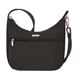 Travelon Anti-Theft Essentials East/West Hobo Bag, Black, One Size, Anti-theft Essentials East/West Hobo Bag