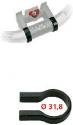 Rixen Kaul Klickfix Oversize Handlebar Clamps: 32mm (Pair) - Black, 32mm