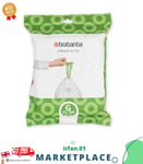 Brabantia Pack Of 40 Perfect FIT Bin Bags Liners Size G 23-30L Extra Strong