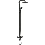 Colonne de douche avec thermostatique bain/douche - Economie d'eau - GROHE Vitalio Start System 250 - Noir Mat - 269882431