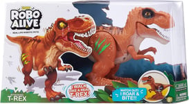 Zuru Robo Alive Robo Dino Attacking T-Rex Robotic Pet (Orange) New Sealed