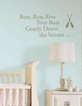 WallPops - Kids Row Row Row Your Boat Nursery Rhymes Quotes Wall Decal Stickers