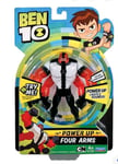 BEN 10 FOUR ARMS 6” INCH POWER UP ALIEN FIGURE! VERY RARE! UK! FOURARM